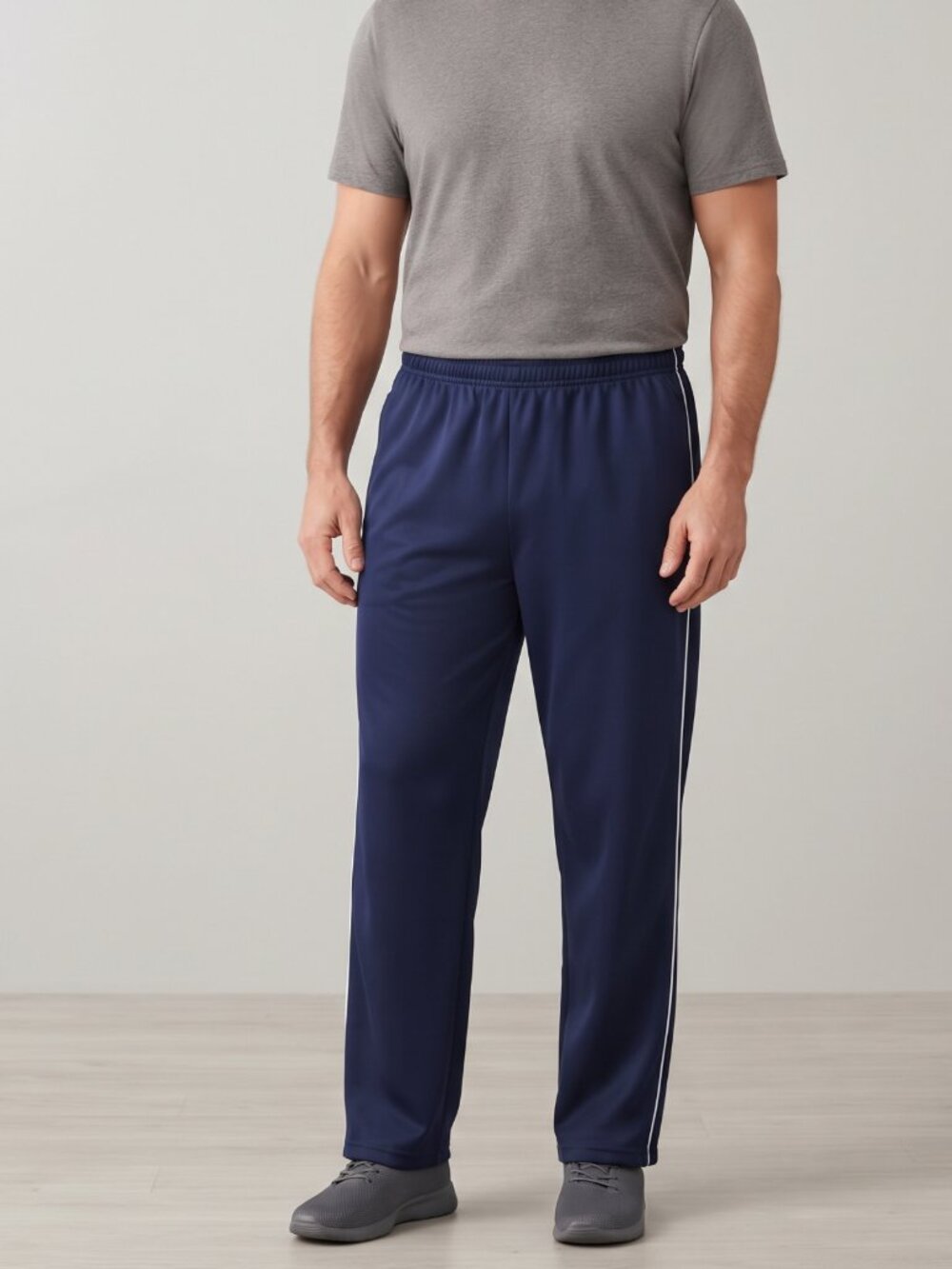 NWT North End Blue Athletic Track Pants Back Leg Zippers Pockets 5XL